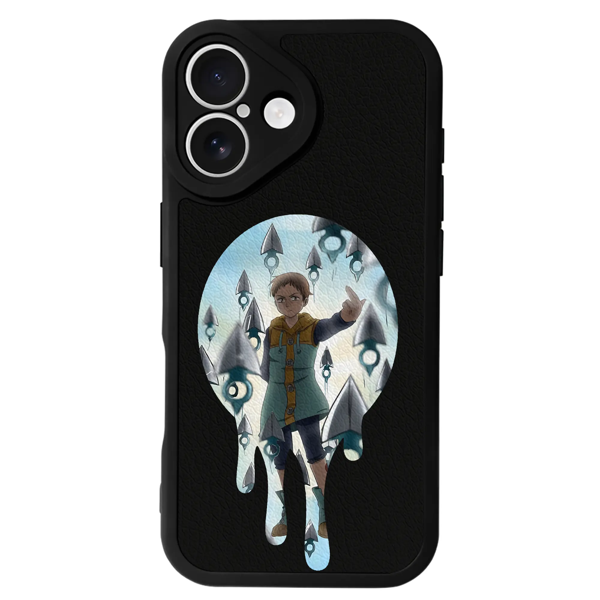 七つの大罪 グッズ キング - IPhone 16シリーズ対応 ・ シリコンスマホケース ・ レザー調 ・ 高精度フィット ・ 耐衝撃 ・ ワイヤレス充電対応 ・ 精密カット